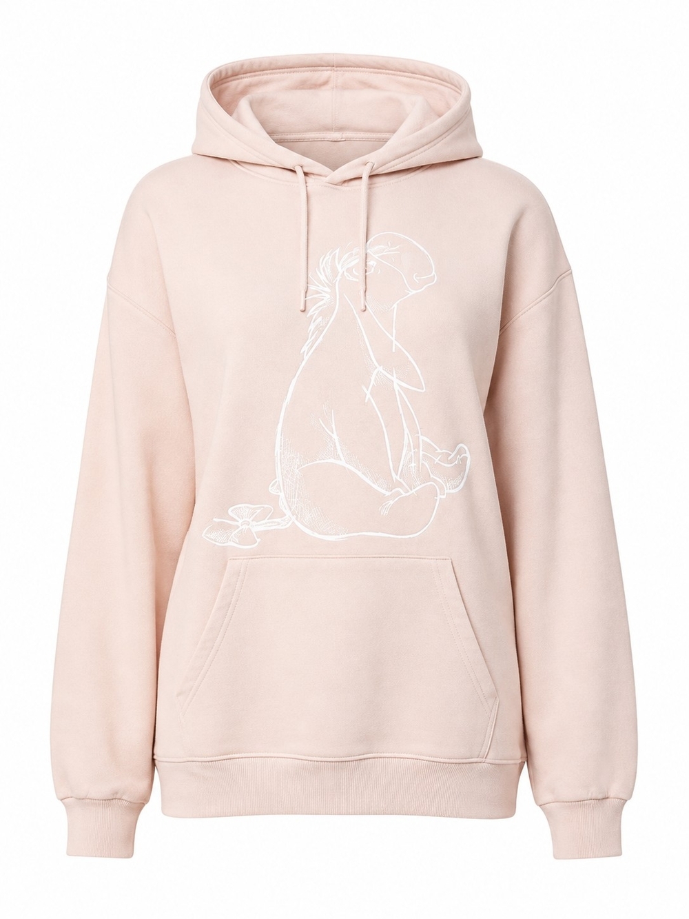 DISNEY x PRIMARK | Eeyore Pink Peach Oversized‎ Hoodie Sweatshirt | L 10-12